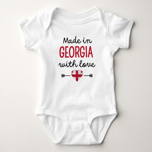 Made in Georgia mit Liebe Baby Strampler (Vorderseite)
