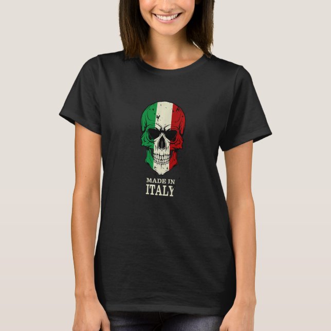 Made In Germany Cool German Flag Skull Illustratio T-Shirt (Vorderseite)