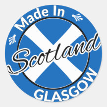 Made in Glasgow Scotland Salire Flag