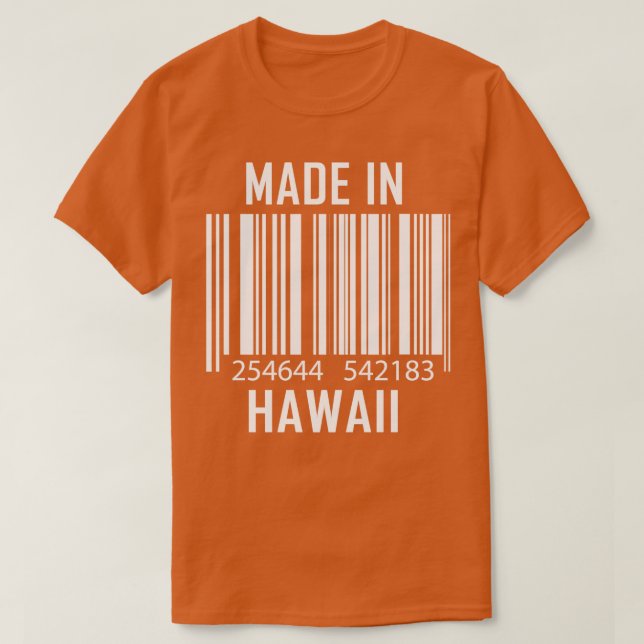 Made In Hawaii Barcode Funny  T-Shirt (Design vorne)