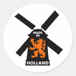 Made in Holland Runder Aufkleber