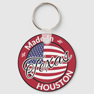 Made in Houston Texas US Flagge Flag Schlüsselanhänger