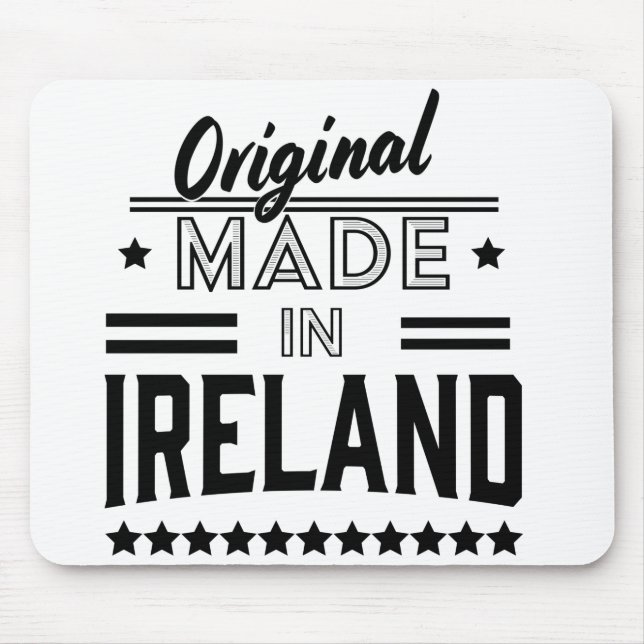 Made in Ireland beautiful retro logo. Mousepad (Vorne)