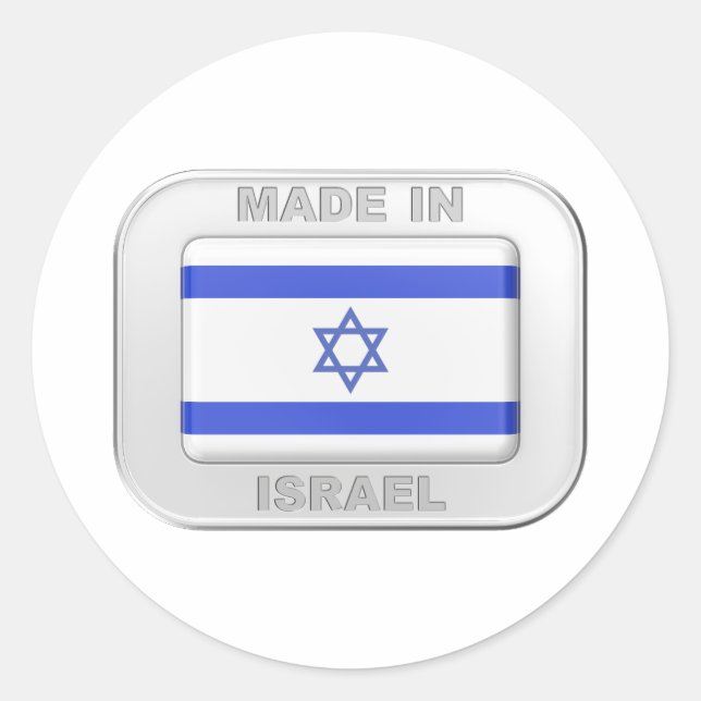 Made in Israel Runder Aufkleber (Vorderseite)