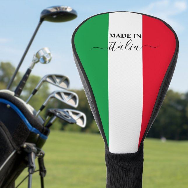 Made in Italy Flag Red White Green Italia Golf Headcover (italy italian flag made in italia golf head cover)