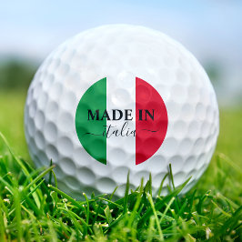 Made in Italy Flag Red White Green Italia Golfball