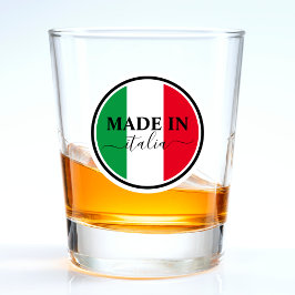 Made in Italy Italia Flag Red White Green Italia Schnapsglas