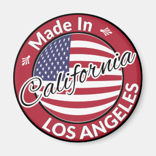 Made in Los Angeles California Stars Streifen Flag Magnet