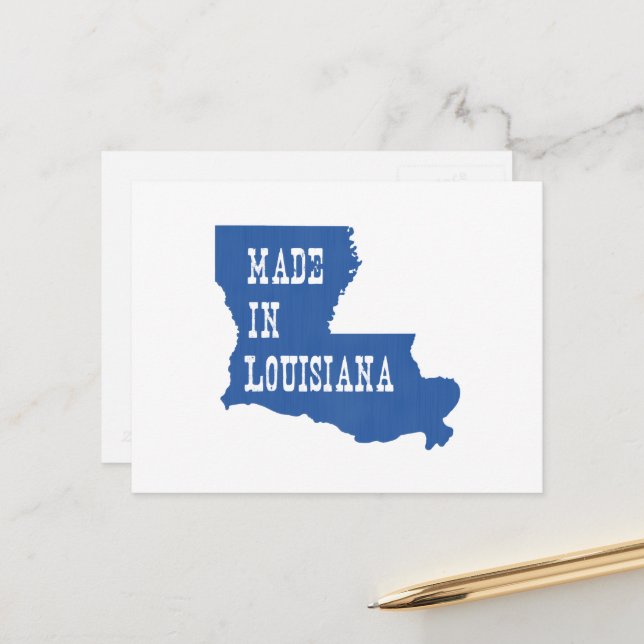 Made in Louisiana Postkarte (Vorderseite/Rückseite Beispiel)