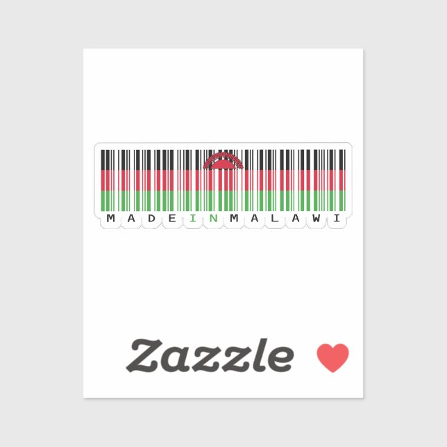 Made in Malawi - Warme Heart Sticker (Blatt)
