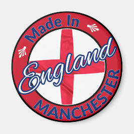 Made in Manchester England St George Flag Magnet
