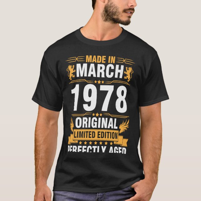 Made in März 1978 Original Ltd Edition Perfect Ag T-Shirt (Vorderseite)