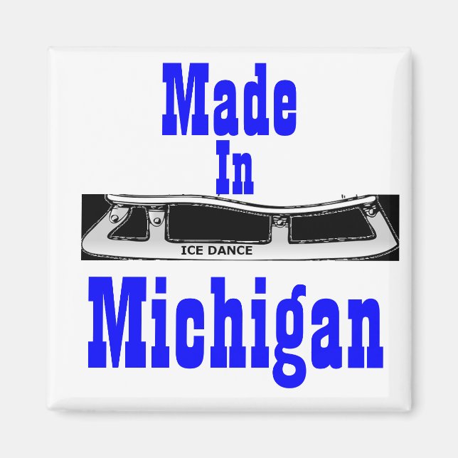 Made in Michigan Ice Dance Magnet (Vorne)