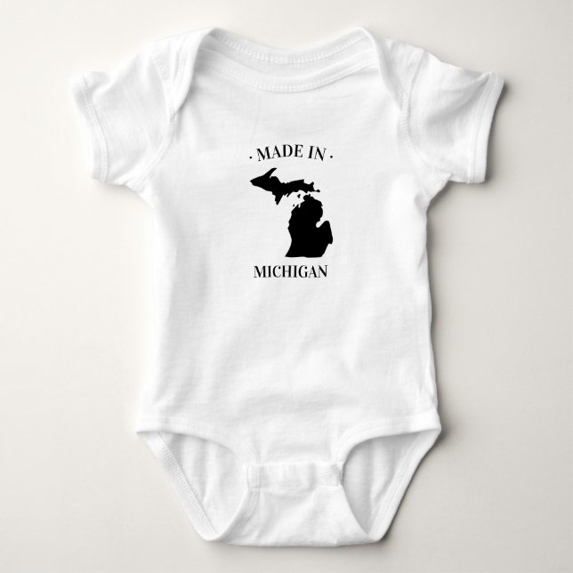 Made in Michigan MI Baby Bodysuit Baby Strampler (Vorderseite)