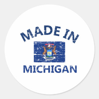 Made in MICHIGAN Runder Aufkleber