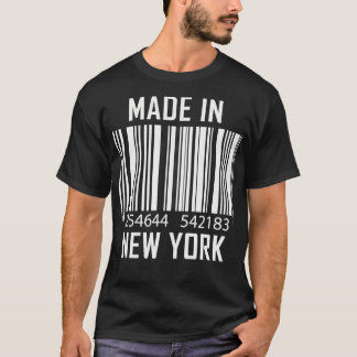 Made in New York Barcode  T-Shirt