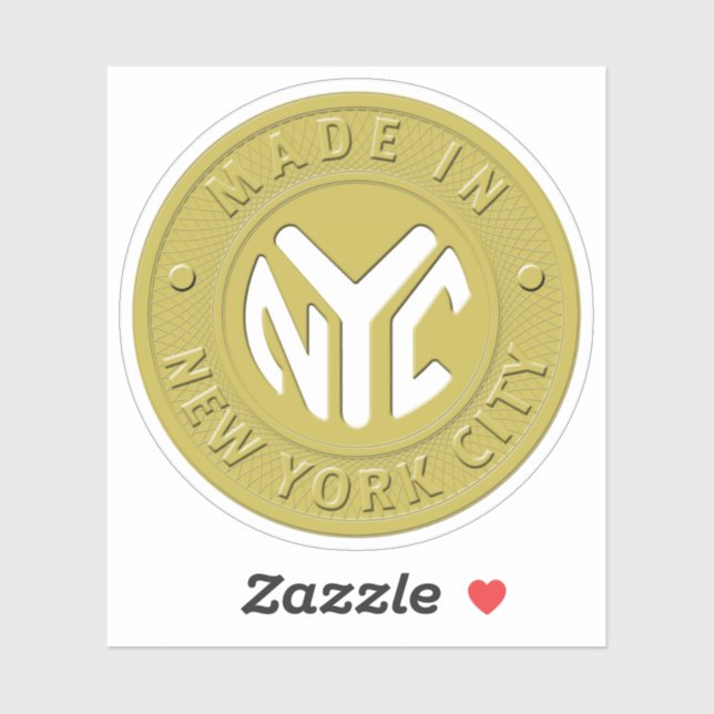 Made in New York City Token Aufkleber (Blatt)