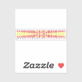 Made in North Macedonia Barcode Flag Aufkleber