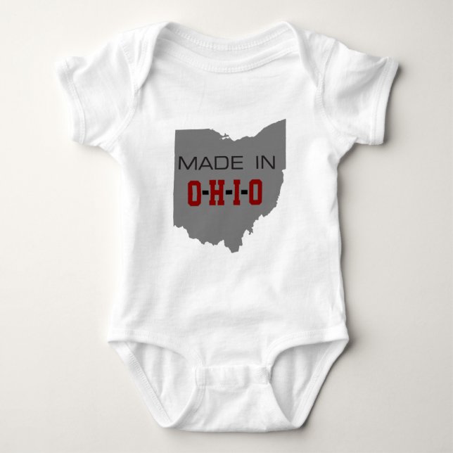 "Made in Ohio" BABY BODYSUIT Strampler (Vorderseite)