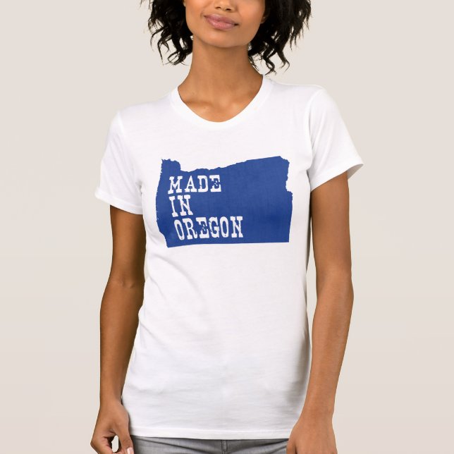 Made in Oregon für Oregonian Webfoot Woman T-Shirt (Vorderseite)