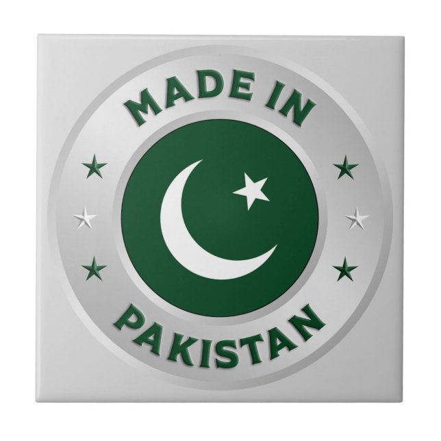 Made in Pakistan Fliese (Vorderseite)