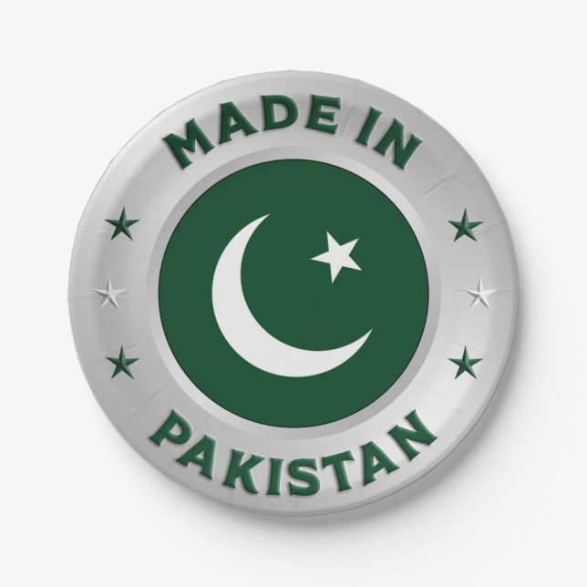 Made in Pakistan Pappteller (Vorderseite)