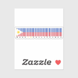 Made in Philippines Barcode Flag Design Aufkleber