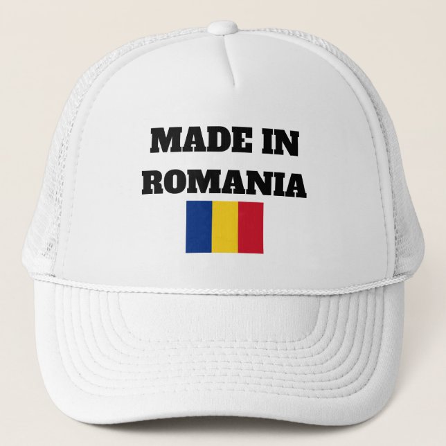 Made in Romania Truckerkappe (Vorderseite)