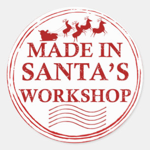 Made in Santa's Workshop Classic Round Sticker