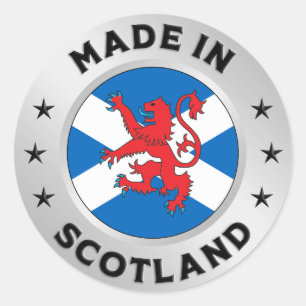 Made in Schottland Runder Aufkleber