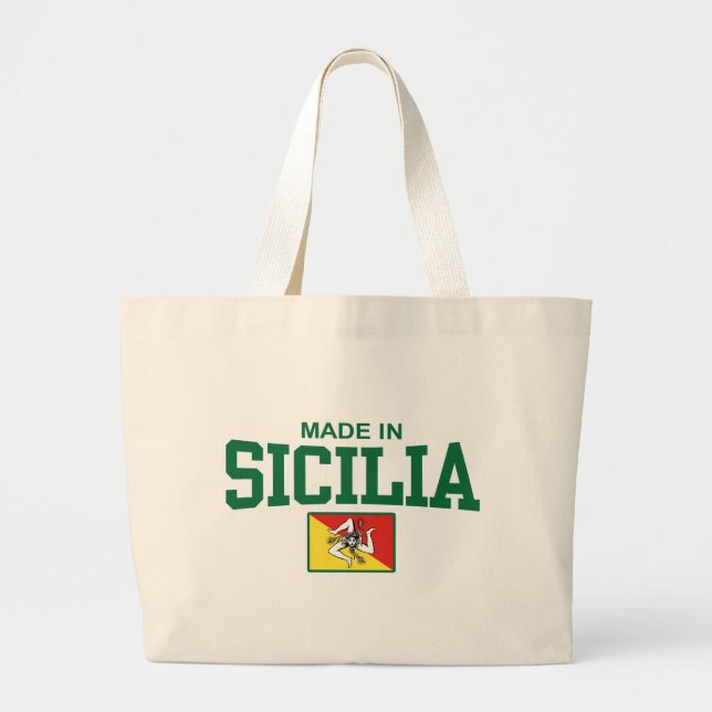 Made in Sicilia Jumbo Stoffbeutel (Vorne)