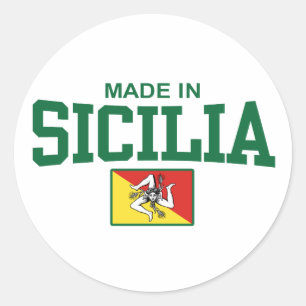 Made in Sicilia Runder Aufkleber