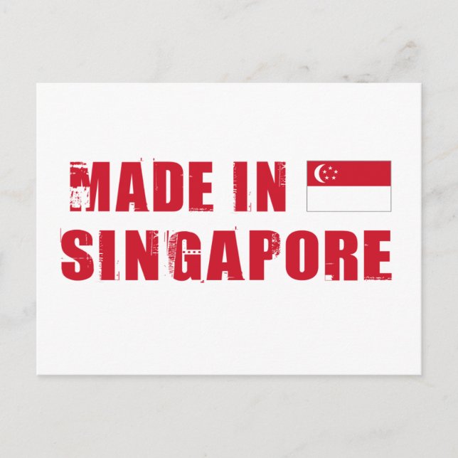 Made in Singapur Postkarte (Vorderseite)