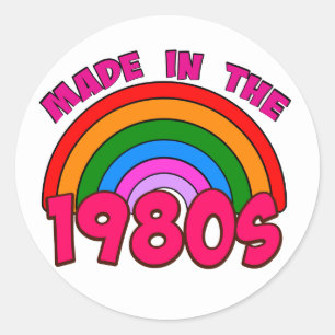 Made in the 1980s runder aufkleber
