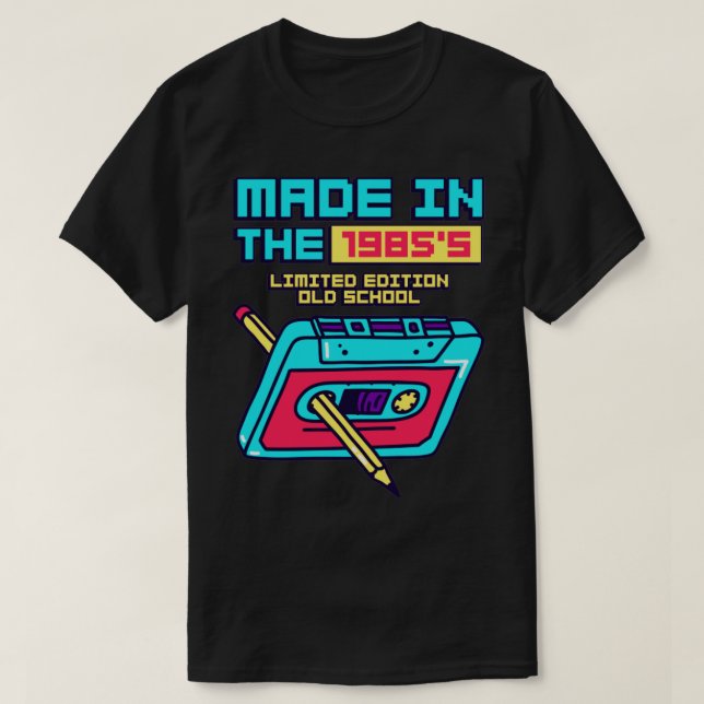 Made in the 1985s Retro Cassette Tape T-Shirt (Design vorne)
