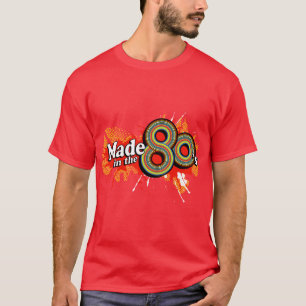 Made in the 80's Herren Multi-Farbe-Logo in Rot T-Shirt