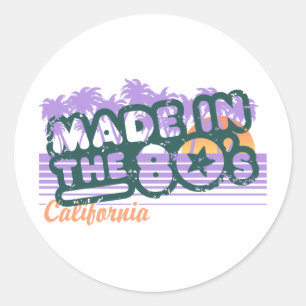 Made in the 80s runder aufkleber