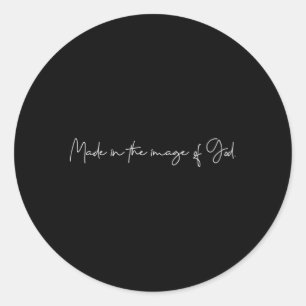 Made in the Image of God Handschriftlich Runder Aufkleber