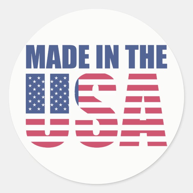 Made In the USA Runder Aufkleber (Vorderseite)