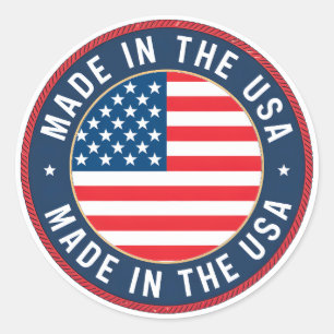 Made in the USA Runder Aufkleber