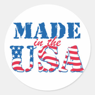 Made in the USA Runder Aufkleber