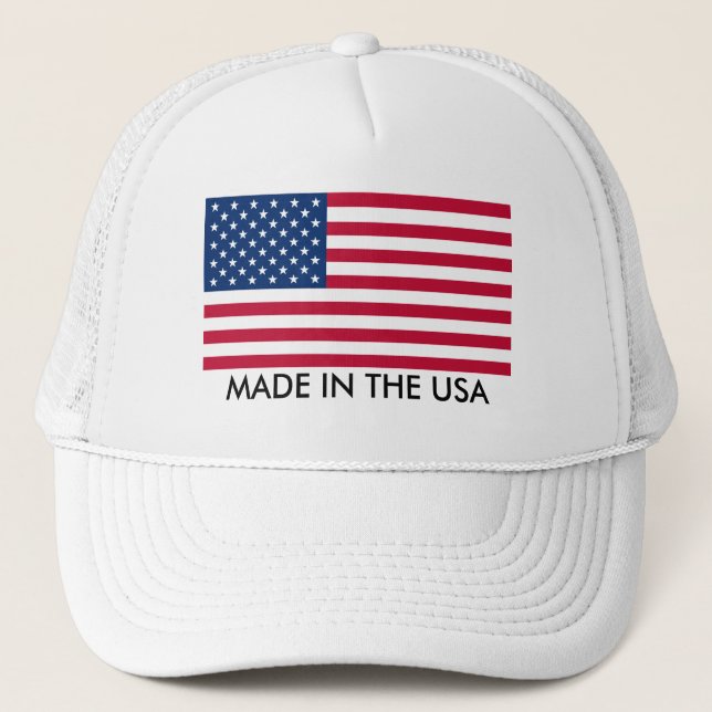 Made in the USA with Flag Truckerkappe (Vorderseite)