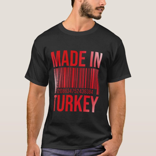 Made in Turkey Barcode T Shirt (Vorderseite)
