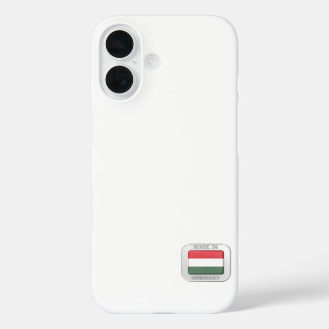 Made in Ungarn iPhone 16 Hülle (Rückseite)