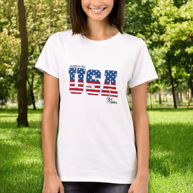 Made in USA American Flag Patriotic 4. Juli T-Shirt (Von Creator hochgeladen)
