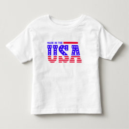 Made in USA American Flag Typografy Kleinkind T-shirt