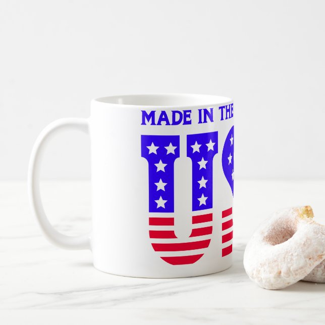 Made in USA American TEXT Kaffeetasse (Mit Donut)