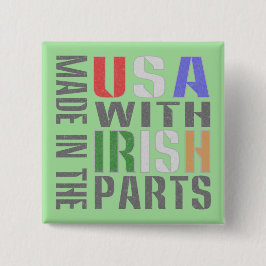 Made in USA Irish Parts Button