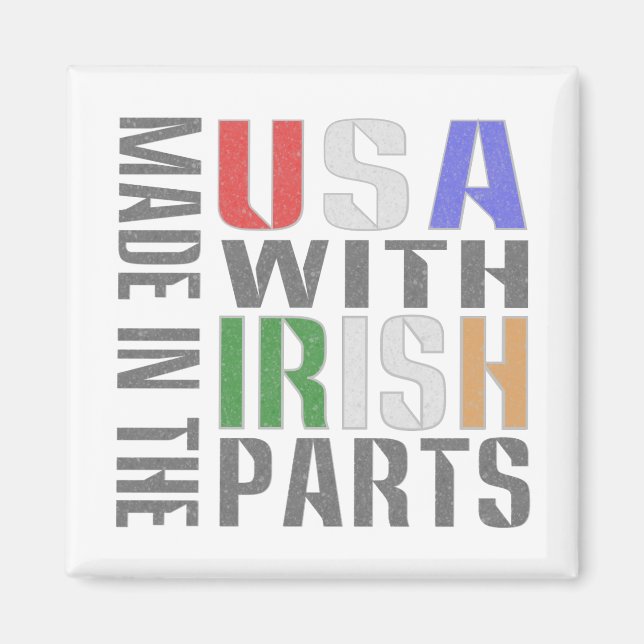 Made in USA Irish Parts Magnet (Vorne)