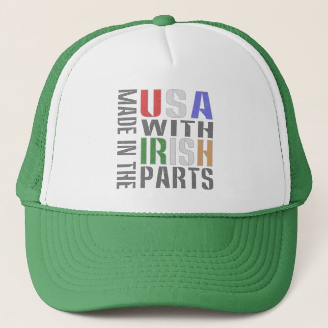 Made in USA Irish Parts Truckerkappe (Vorderseite)